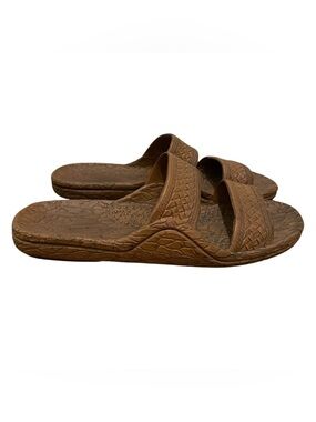 Pali Hawaii Double Strap Comfort Slide Sandals Casual Brown Women’s Size 9